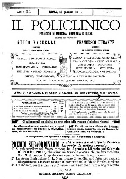 Il policlinico. Sezione medica