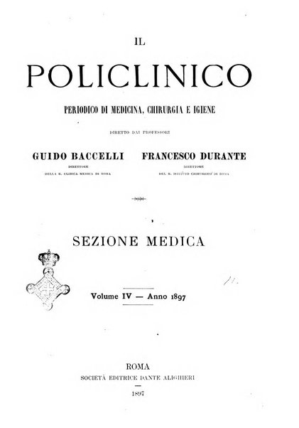 Il policlinico. Sezione medica