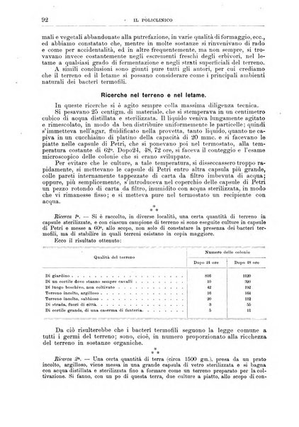 Il policlinico. Sezione medica