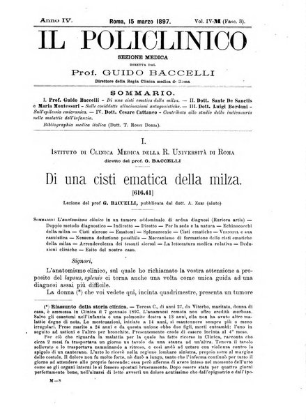 Il policlinico. Sezione medica