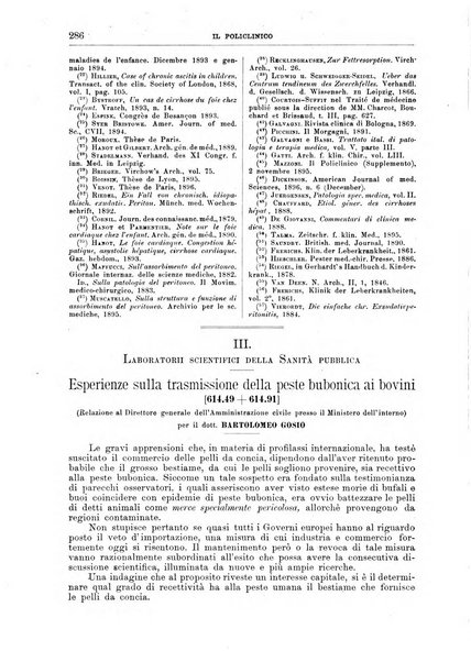 Il policlinico. Sezione medica