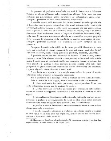 Il policlinico. Sezione medica