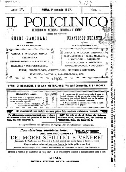 Il policlinico. Sezione medica