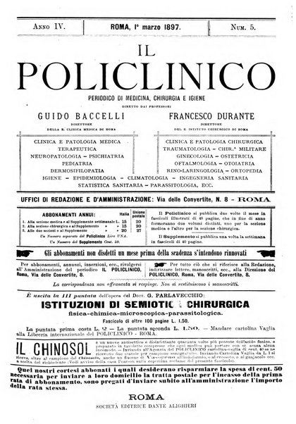 Il policlinico. Sezione medica