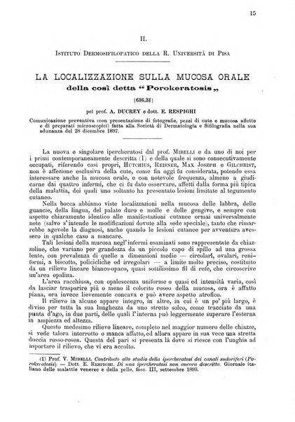 Il policlinico. Sezione medica