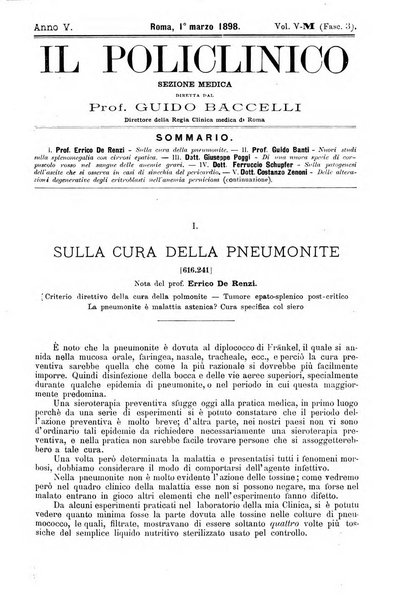 Il policlinico. Sezione medica