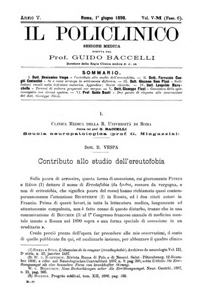 Il policlinico. Sezione medica