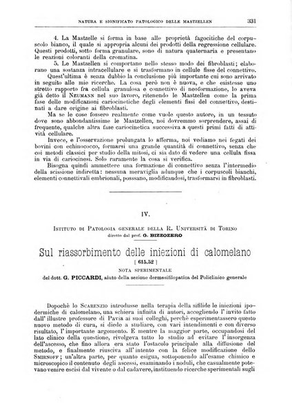 Il policlinico. Sezione medica