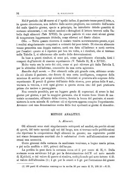 Il policlinico. Sezione medica