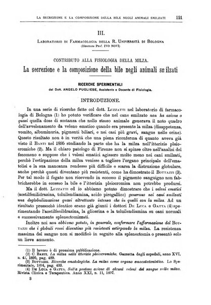 Il policlinico. Sezione medica