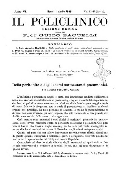 Il policlinico. Sezione medica