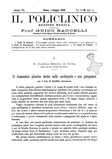 Il policlinico. Sezione medica