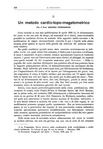 Il policlinico. Sezione medica