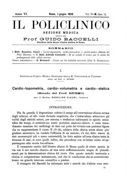 Il policlinico. Sezione medica