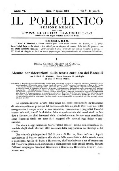 Il policlinico. Sezione medica