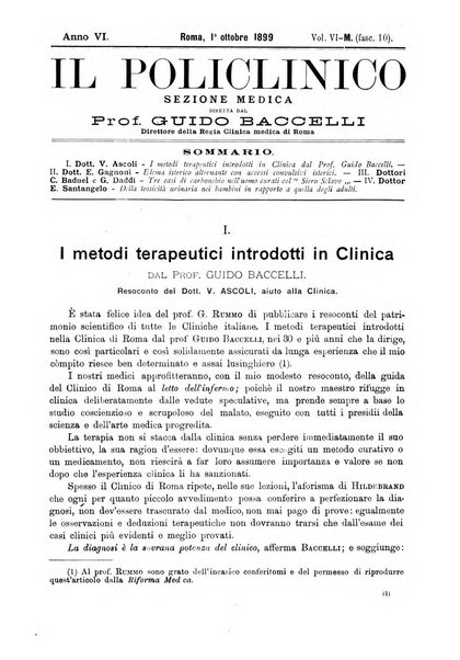 Il policlinico. Sezione medica