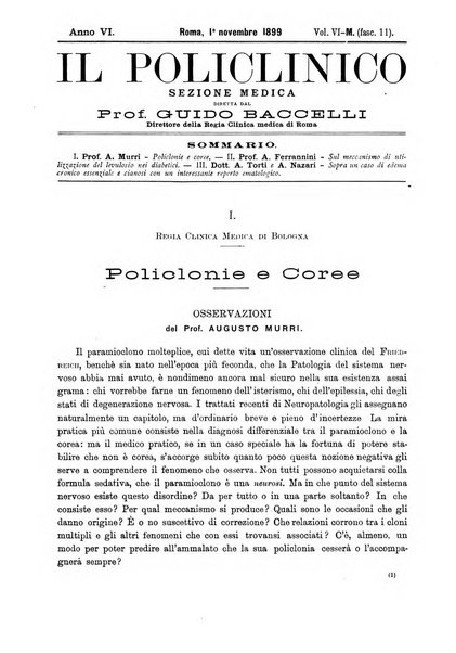 Il policlinico. Sezione medica