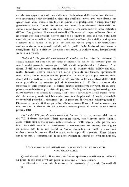 Il policlinico. Sezione medica