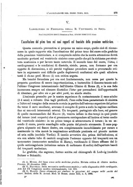 Il policlinico. Sezione medica