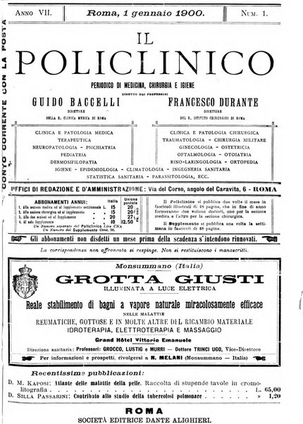 Il policlinico. Sezione medica