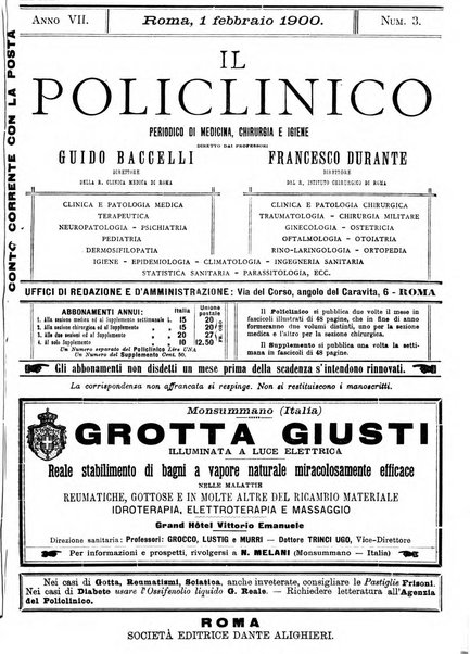 Il policlinico. Sezione medica