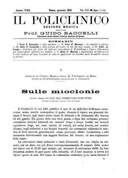 Il policlinico. Sezione medica