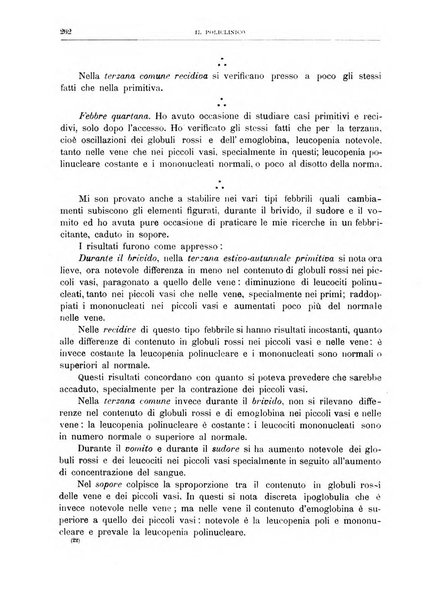 Il policlinico. Sezione medica