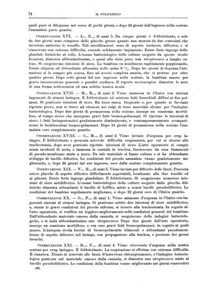 Il policlinico. Sezione medica