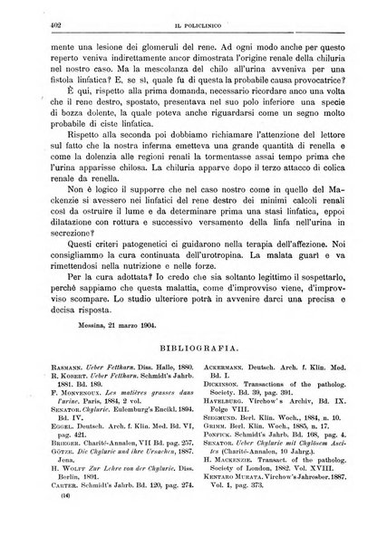 Il policlinico. Sezione medica