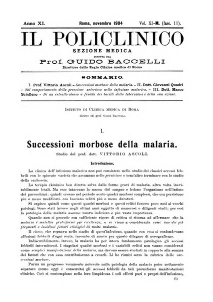 Il policlinico. Sezione medica