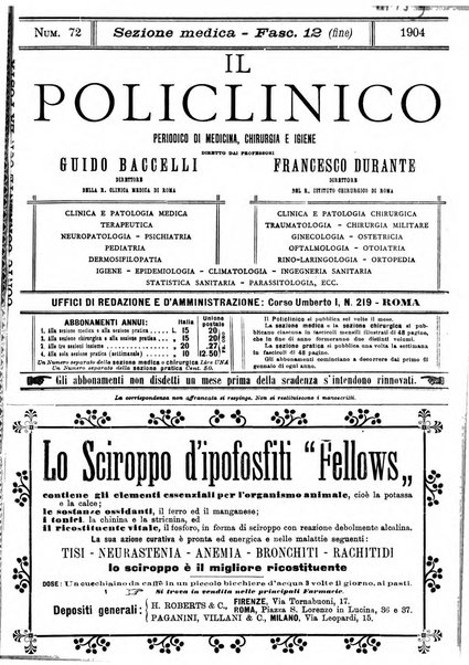 Il policlinico. Sezione medica