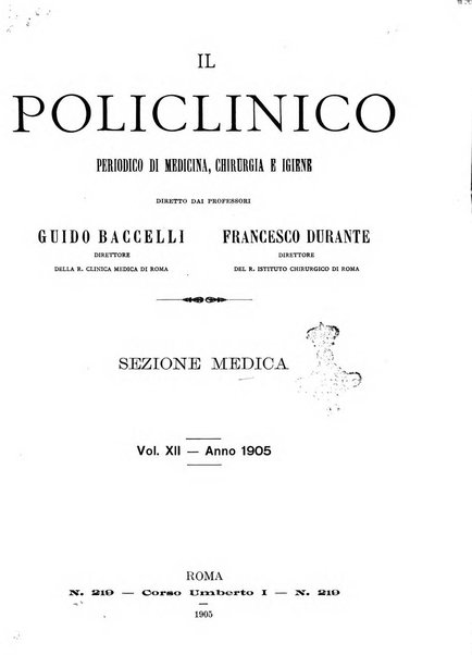 Il policlinico. Sezione medica