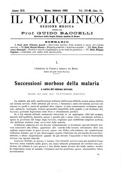 Il policlinico. Sezione medica