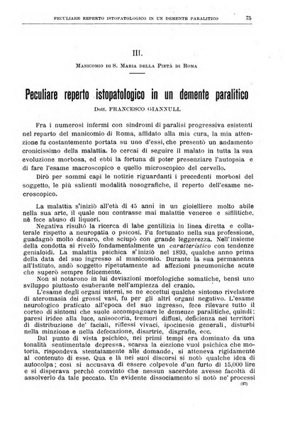 Il policlinico. Sezione medica