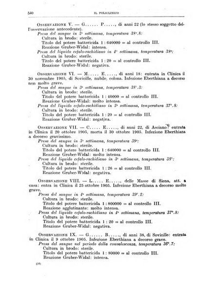 Il policlinico. Sezione medica