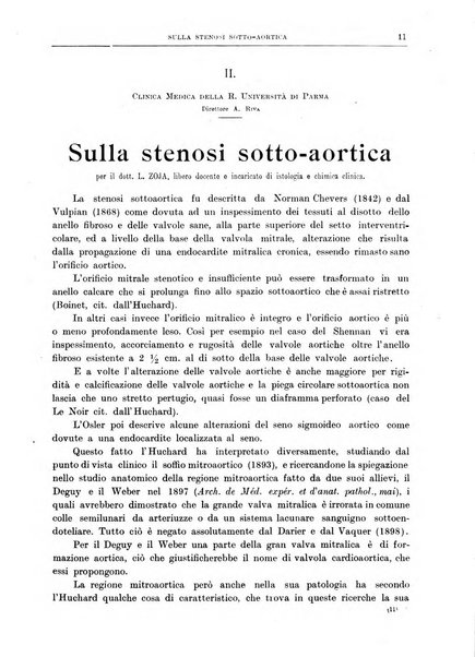 Il policlinico. Sezione medica