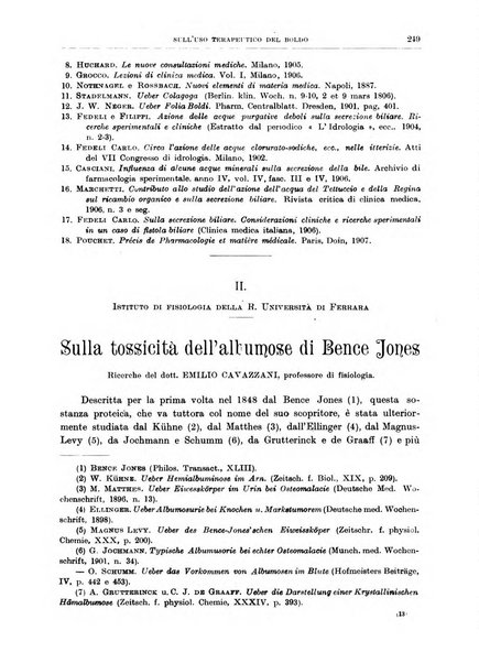 Il policlinico. Sezione medica