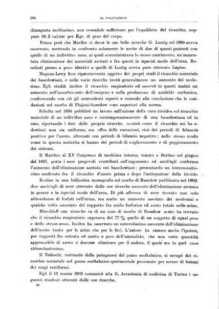 Il policlinico. Sezione medica