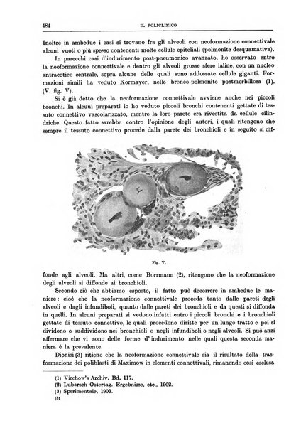 Il policlinico. Sezione medica