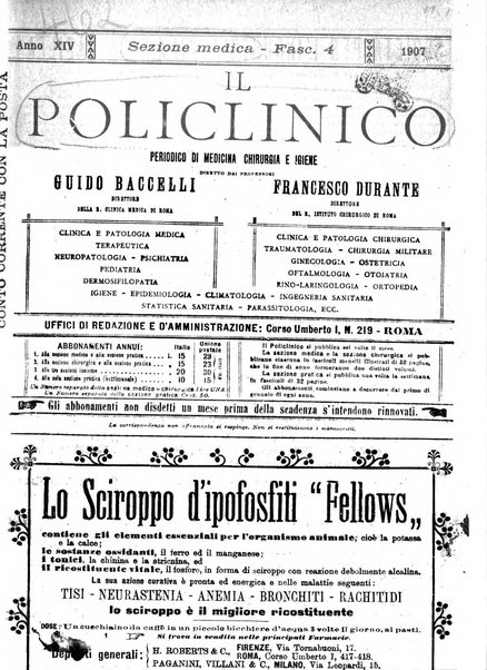 Il policlinico. Sezione medica