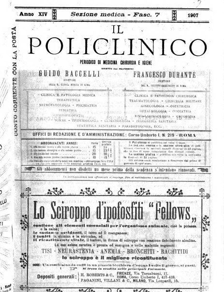 Il policlinico. Sezione medica