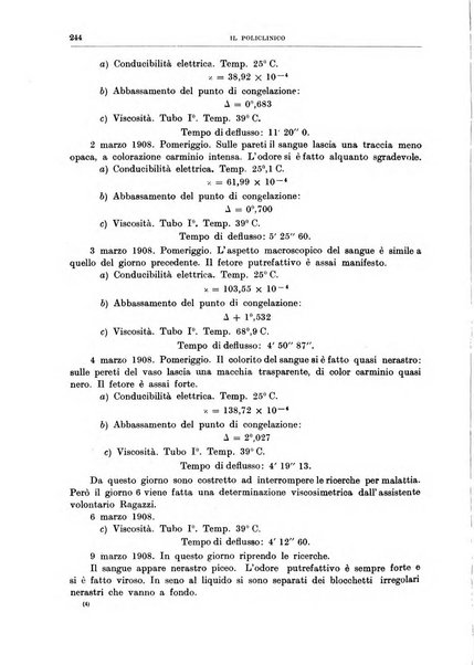 Il policlinico. Sezione medica