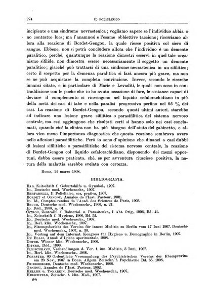 Il policlinico. Sezione medica