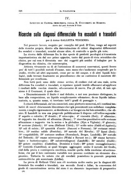 Il policlinico. Sezione medica