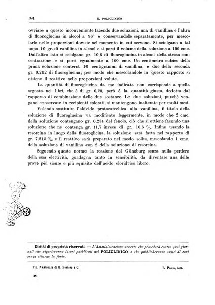 Il policlinico. Sezione medica