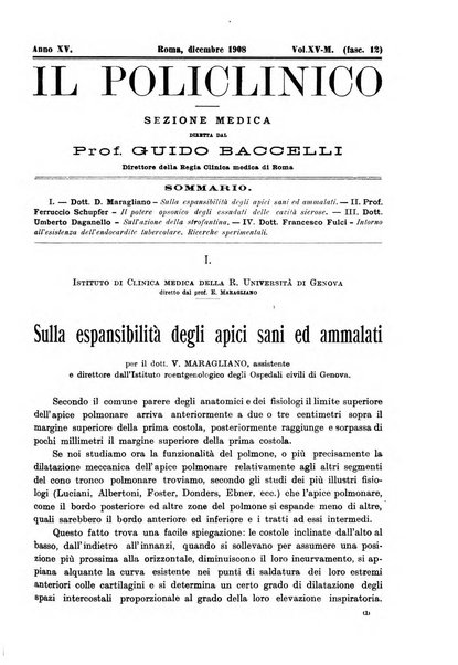 Il policlinico. Sezione medica