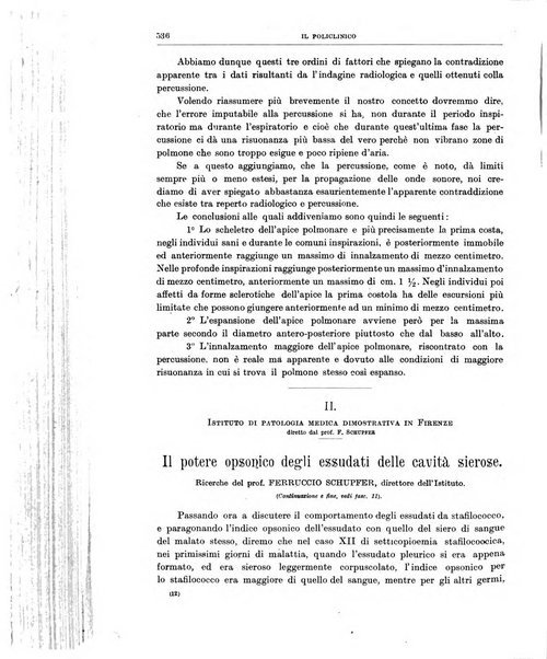 Il policlinico. Sezione medica