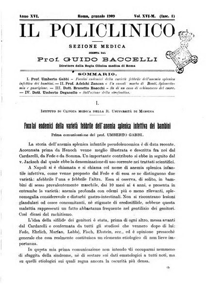 Il policlinico. Sezione medica