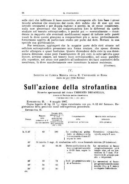 Il policlinico. Sezione medica