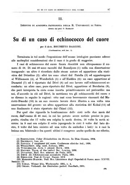 Il policlinico. Sezione medica